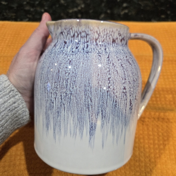 Small Teleflora Glazed Earthware Flower Pitcher - Picture 1 of 4